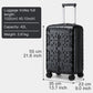 Supercase Stylish 20 Inch Carry-On Polypropylene Hardshell Suitcase With Maze Pattern - Black