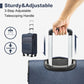 British Traveller 24 Inch Lightweight Soft Shell Expandable Suitcase With TSA Lock - Navy