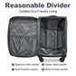 British Traveller 3-Piece Lightweight Soft Shell Luggage Set With TSA Locks - Navy