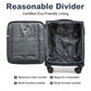 British Traveller 3-Piece Lightweight Soft Shell Luggage Set With TSA Locks - Navy