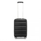 Kono 19 Inch Stylish Horizontal Engraved Hard Shell ABS+PC Cabin Carry-On Suitcase with TSA Lock - Black
