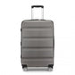 Kono 24 Inch Expandable Horizontal Engraved Hard Shell ABS+PC Check-In Suitcase with TSA Lock - Grey