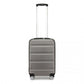 Kono 19 Inch Stylish Horizontal Engraved Hard Shell ABS+PC Cabin Carry-On Suitcase with TSA Lock - Grey