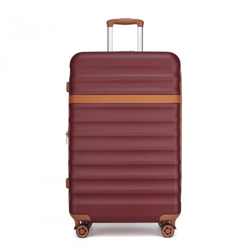 Kono 28 Inch Expandable Lightweight Hard Shell ABS+PC Check-In Suitcase with TSA Lock Ideal for Extended Trips and Secure Travel