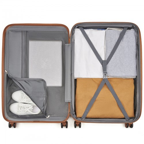 Kono 28 Inch Expandable Lightweight Hard Shell ABS+PC Check-In Suitcase with TSA Lock Ideal for Extended Trips and Secure Travel