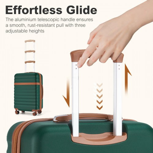 Kono 3-Piece Expandable Luggage Set 20"/24"/28" Durable Hard Shell ABS+PC Suitcases with TSA Lock for Secure Travel