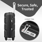 Kono 24-Inch PP Hardshell Suitcase–Durable Checked Luggage with TSA Lock & 360 Spinner Silent Wheels