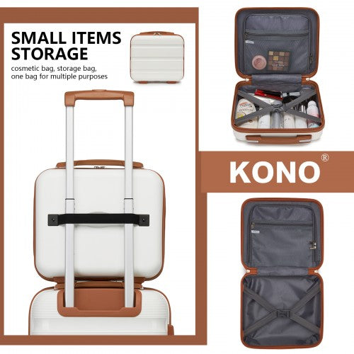 Kono 12-Inch PP Hardshell Lightweight Vanity Case for Travel & Daily Use