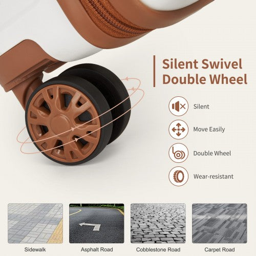 Kono 19-Inch PP Hardshell Carry-On Suitcase–Lightweight Cabin Luggage with TSA Lock, 360 Silent Spinner Wheels