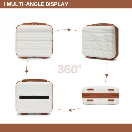 Kono 4-Piece PP Hardshell Luggage Set–Durable Travel Suitcases with TSA Lock, 360° Spinner Wheels with Vanity Case