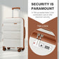 Kono 24-Inch PP Hardshell Suitcase–Durable Checked Luggage with TSA Lock & 360 Spinner Silent Wheels