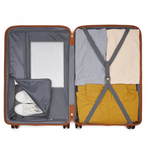 Kono 28-Inch PP Hardshell Checked Luggage–Large Lightweight Suitcase with TSA Lock, 360 Spinner Wheels