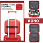 Kono 12-Inch PP Hardshell Lightweight Vanity Case for Travel & Daily Use