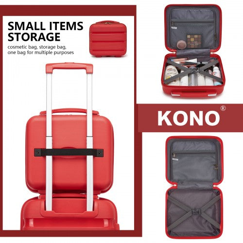 Kono 12-Inch PP Hardshell Lightweight Vanity Case for Travel & Daily Use