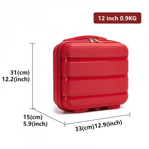 Kono 12-Inch PP Hardshell Lightweight Vanity Case for Travel & Daily Use