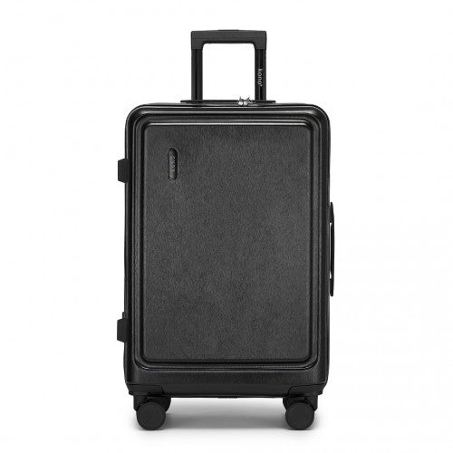 Kono Durable 24 Inch ABS+PC Hardshell Suitcase with TSA Lock Lightweight Travel Luggage with 360° Spinner Wheels - Black