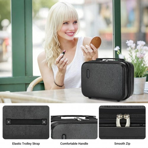 Kono Durable ABS+PC Hardshell Luggage Set with TSA Lock 360 Spinner Wheels 4-Piece Set 20/24/28 and Vanity Case - Black