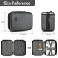 Kono 12 inch Hard Shell Vanity Cosmetic Case – Durable Travel Makeup Organizer with YKK Zipper - Grey