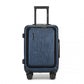 Kono Durable ABS+PC 20 inch Carry-On Hardshell Suitcase with TSA Lock & Front Laptop Compartment - Navy
