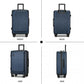 Kono Durable ABS+PC 20 inch Carry-On Hardshell Suitcase with TSA Lock & Front Laptop Compartment - Navy