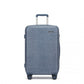Kono 24 Inch Minimalist Hard Shell ABS+PC Check-In Suitcase with TSA Lock 360 Spinner Wheels - Denim Blue