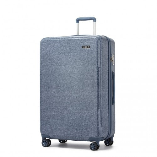 Kono 28 Inch Minimalist Hard Shell ABS+PC Check-In Suitcase with TSA Lock 360° Spinner Wheels - Denim Blue
