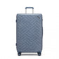 Supercase 28 Inch Sleek Geometric Pattern Hard Shell ABS+PC Check-In Suitcase with TSA Lock for Effortless Travel - Denim Blue