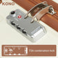 Kono 20/24/28 inch PP Modern Scratch-Resistant Suitcase Set with TSA Lock & Stylish Brown Accents