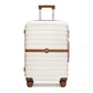 Kono ABS+PC 24-Inch Striped Design with Colour-Block Details Medium Suitcase with Spinner Silent Wheels