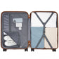 Kono ABS+PC 24-Inch Striped Design with Colour-Block Details Medium Suitcase with Spinner Silent Wheels
