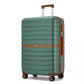 Kono ABS+PC 28-Inch Striped Design with Colour-Block Details Large Checked Luggage for Longer Travels