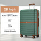 Kono ABS+PC 28-Inch Striped Design with Colour-Block Details Large Checked Luggage for Longer Travels