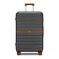 Kono ABS+PC 28-Inch Striped Design with Colour-Block Details Large Checked Luggage for Longer Travels