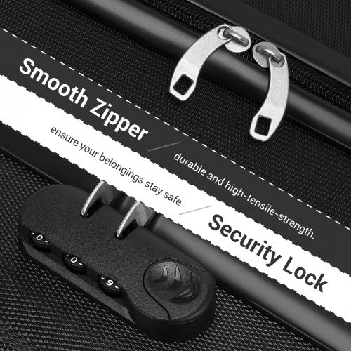 Kono 16 Inch ABS Hard Shell Under-Seat Cabin Suitcase with Spinner Wheels