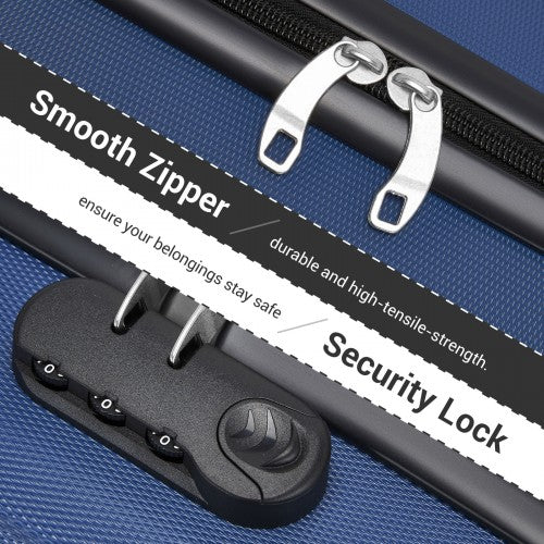 Kono 16 Inch ABS Hard Shell Under-Seat Cabin Suitcase with Spinner Wheels