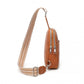Miss Lulu Convertible PU Leather Multi-wear Chest Bag - Brown