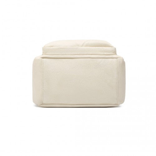 Miss Lulu Bowler Style Shoulder Bag - Beige And Brown