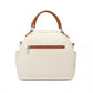 Miss Lulu Bowler Style Shoulder Bag - Beige And Brown