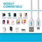 Maplin Premium Apple MFI Certified Tangle-Free Lightning to USB-A 2.0 Cable - White, 1.5m
