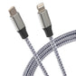 Maplin Lightning to USB-C 20W Fast Charging Braided Cable - Silver, 2m