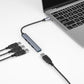 Nikkai USB-C Multiport Hub to 4x USB-A 3.1 Super Speed with 13cm Cable