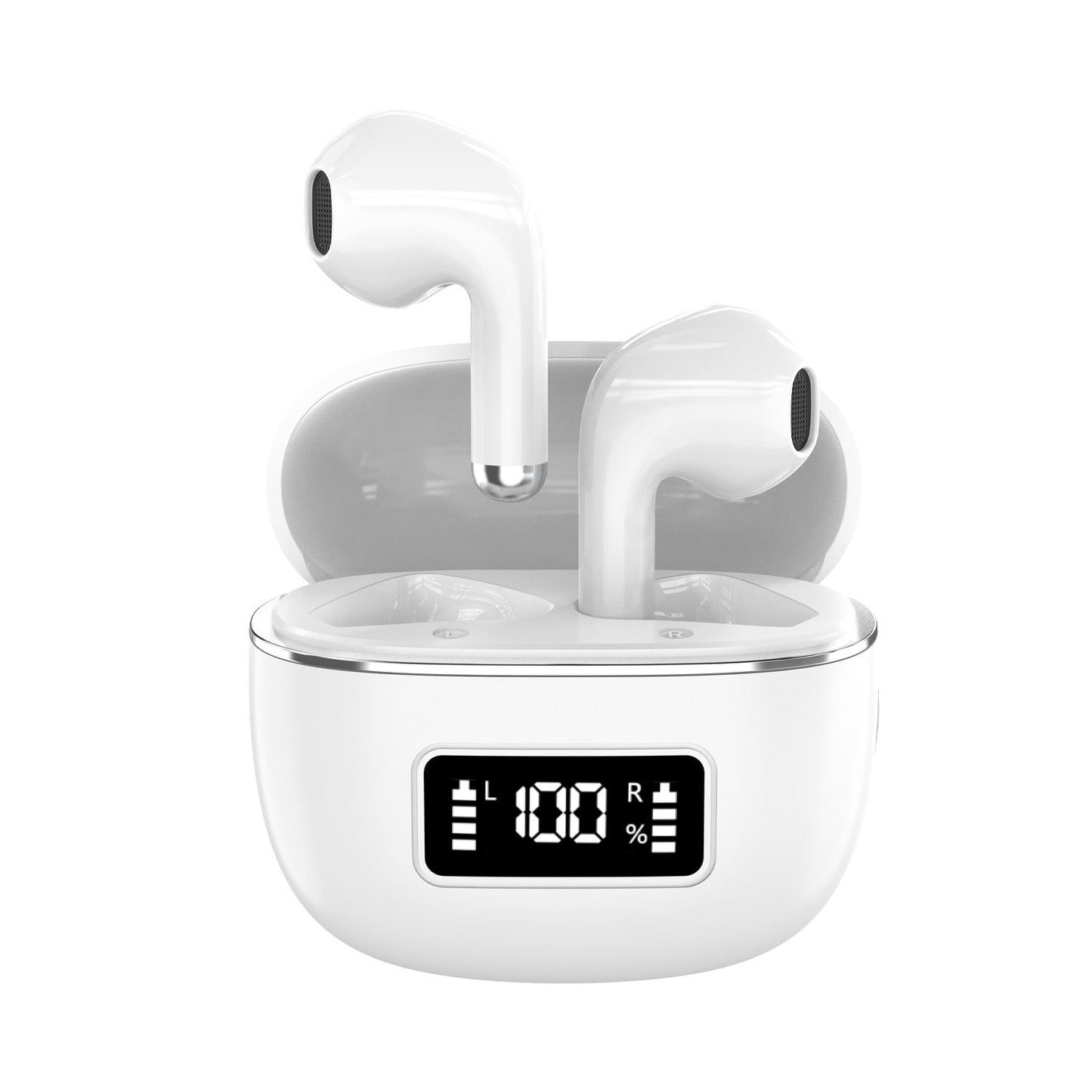 Maplin Wireless Bluetooth Classic Fit Earphones with USB-C Charging Case – White