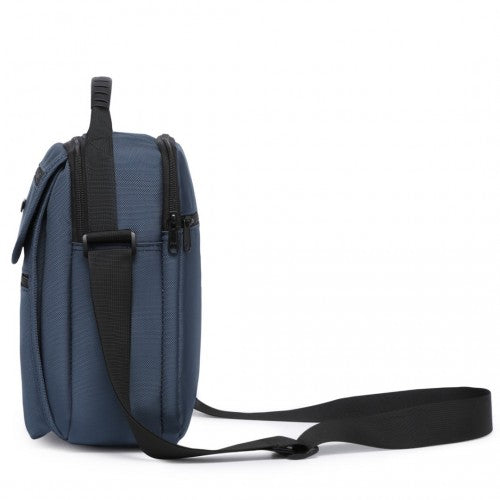 Kono Durable Men's Crossbody Shoulder Bag with Multiple Pockets - Messenger Bag - Navy