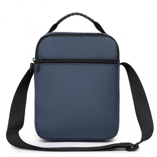 Kono Durable Men's Crossbody Shoulder Bag with Multiple Pockets - Messenger Bag - Navy