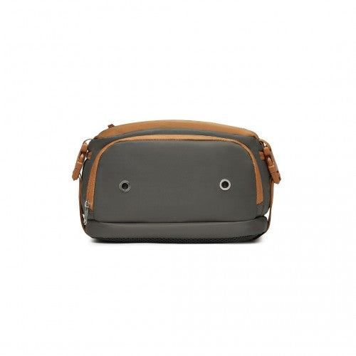 Water-Resistant Functional Backpack With Shoe Compartment And USB Charing Port - Grey