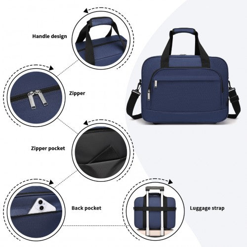 Kono Water-Resistant Carry-On Cabin Bag with Laptop Compartment for Business Weekend & Daily Use