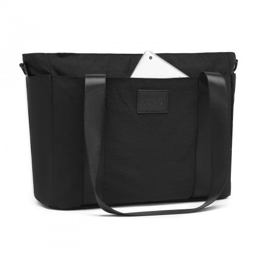 Kono Comfortable and Easy-Carry Large-Capacity Travel Tote with Laptop Sleeve, Trolley Sleeve and Crossbody Strap