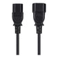 Maplin Power Lead IEC C14 Male Plug to C13 Female Extension Lead - 2m, Black
