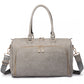 Miss Lulu Leather Look Maternity Changing Shoulder Bag Grey