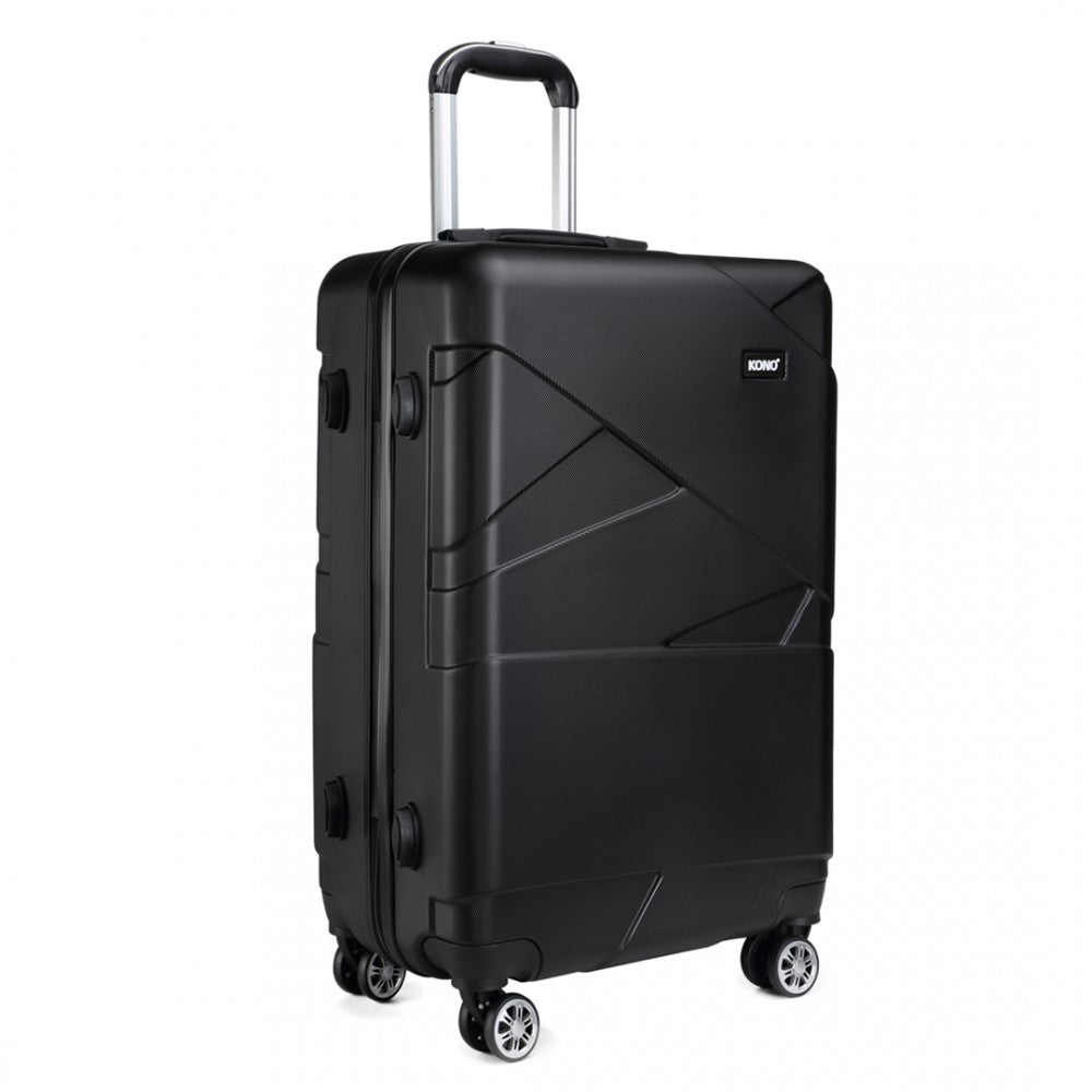 Kono 20 Inch Bandage Effect Hard Shell Suitcase - Black
